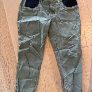 Olive Green Pants with Black Accents